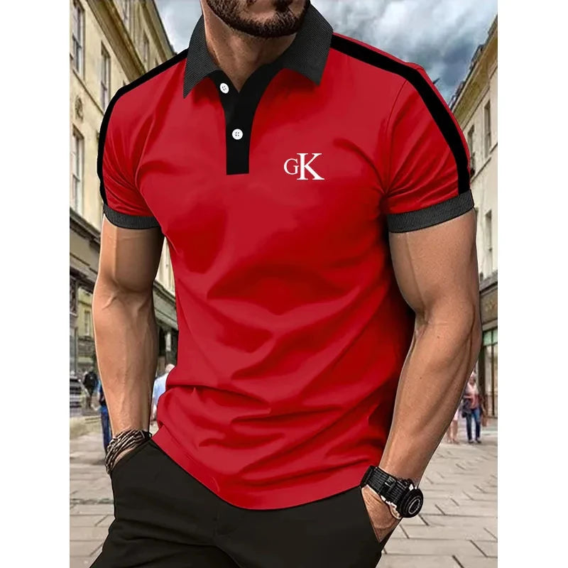 New Men's Polo Shirt Short Sleeve 3d Printed Lower Neck Buttons Polo Shirt Men Casual Street Wear 2024 Summer Mens Tops Clothes
