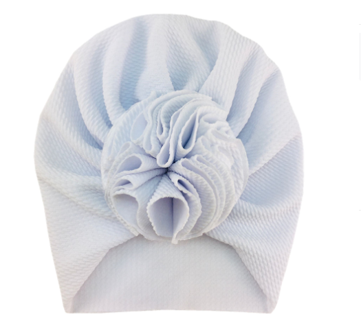 Turban bébé avec fleur