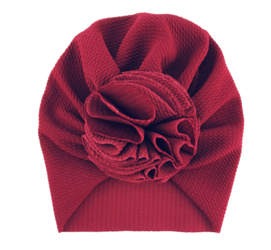 Turban bébé avec fleur