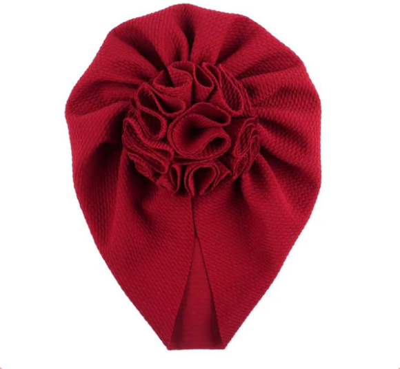 Turban bébé avec fleur