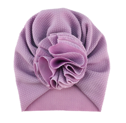 Turban bébé avec fleur