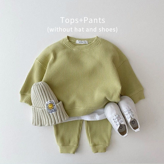 Ensembles de vêtements à tricoter en coton pour bébé