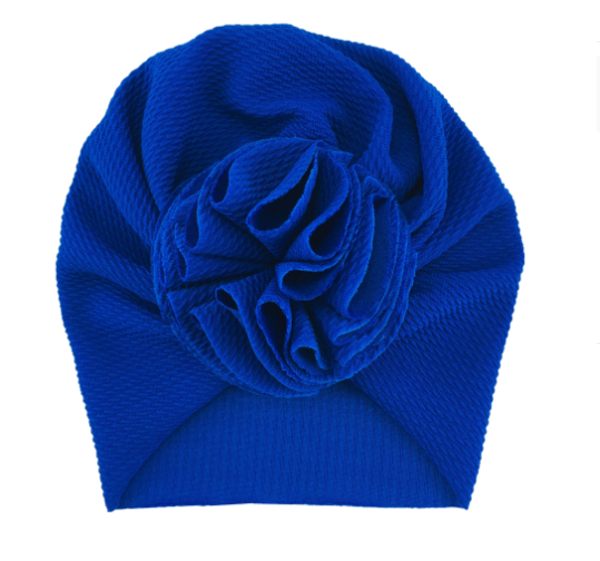 Turban bébé avec fleur