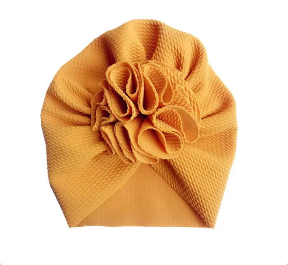 Turban bébé avec fleur