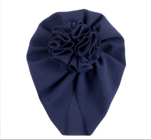 Turban bébé avec fleur