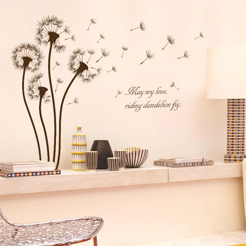 Dandelion Stickers Wall Sticker Wall Art Home Decoration Accessories Bedroom Decor Wall Stickers Home Decor Living Room