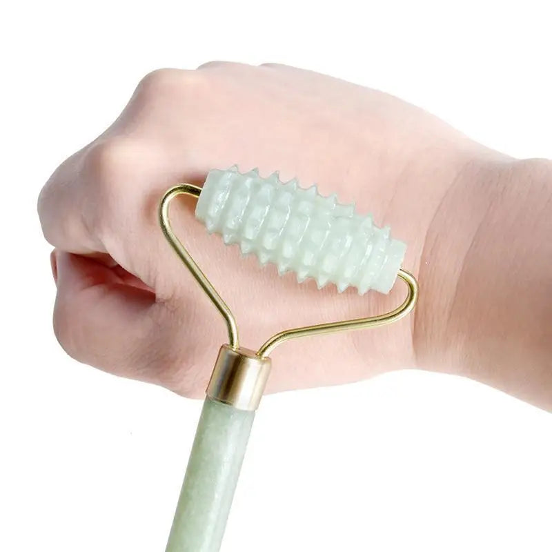 Natural Jade Stone Massage Gua Sha Scraper Roller Facial Care Physical Beauty Lifting Firming Guasha Face massager Scraping Tool