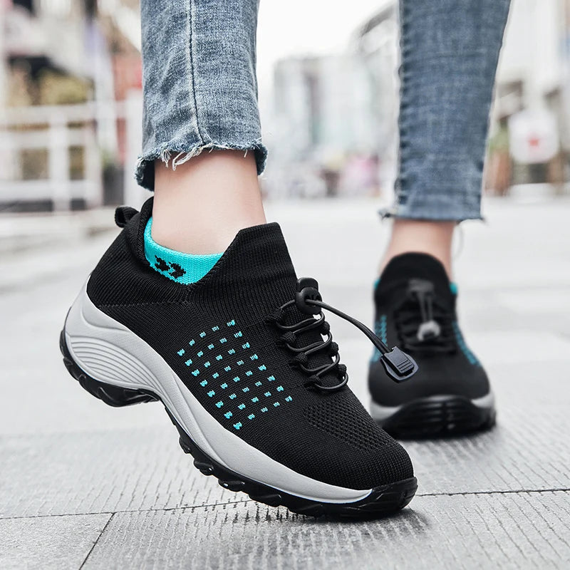 Women Casual Shoes Walking Summer Sneakers Women Mesh Lace Up Flat Shoes Sneakers Women Vulcanized Shoes Woman Tenis Feminino