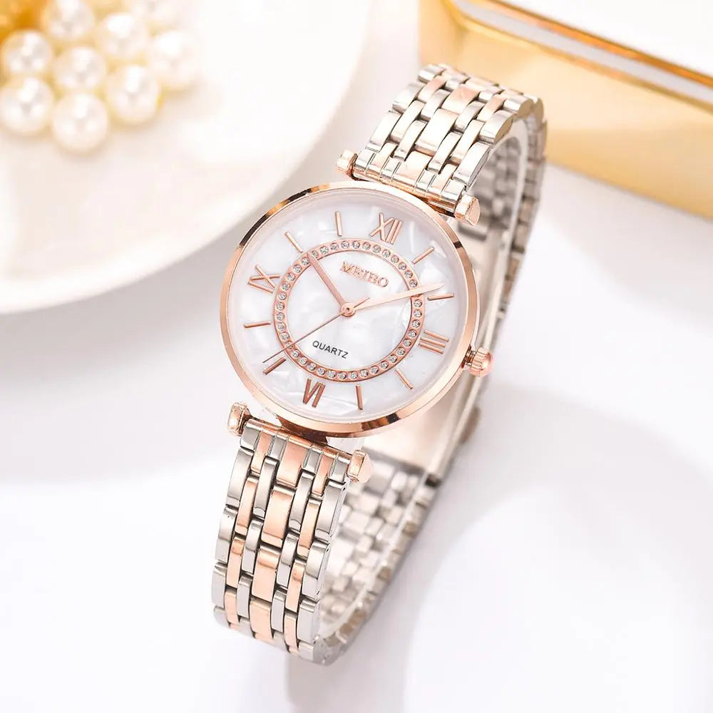 Luxury Crystal Women Bracelet Watches Top Brand Fashion Diamond Ladies Quartz Watch Steel Female Wristwatch Montre Femme Relogio