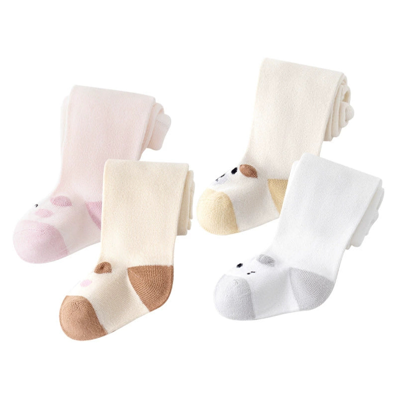 Baby Pantyhose Spring and Autumn Pure Cotton Thin Body Stockings Newborn Outer Wear Leggings Baby Socks Not Tight