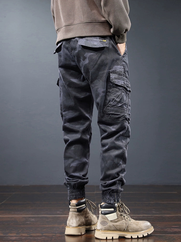 Trendy Camouflage Loose Harlan Match with Martin Boots Cargo Pants