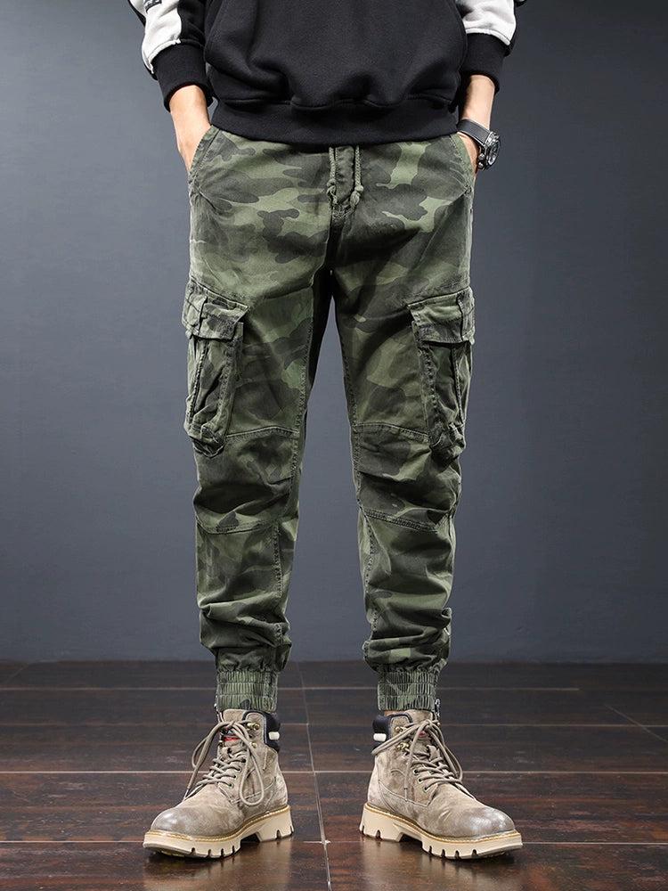 Trendy Camouflage Loose Harlan Match with Martin Boots Cargo Pants