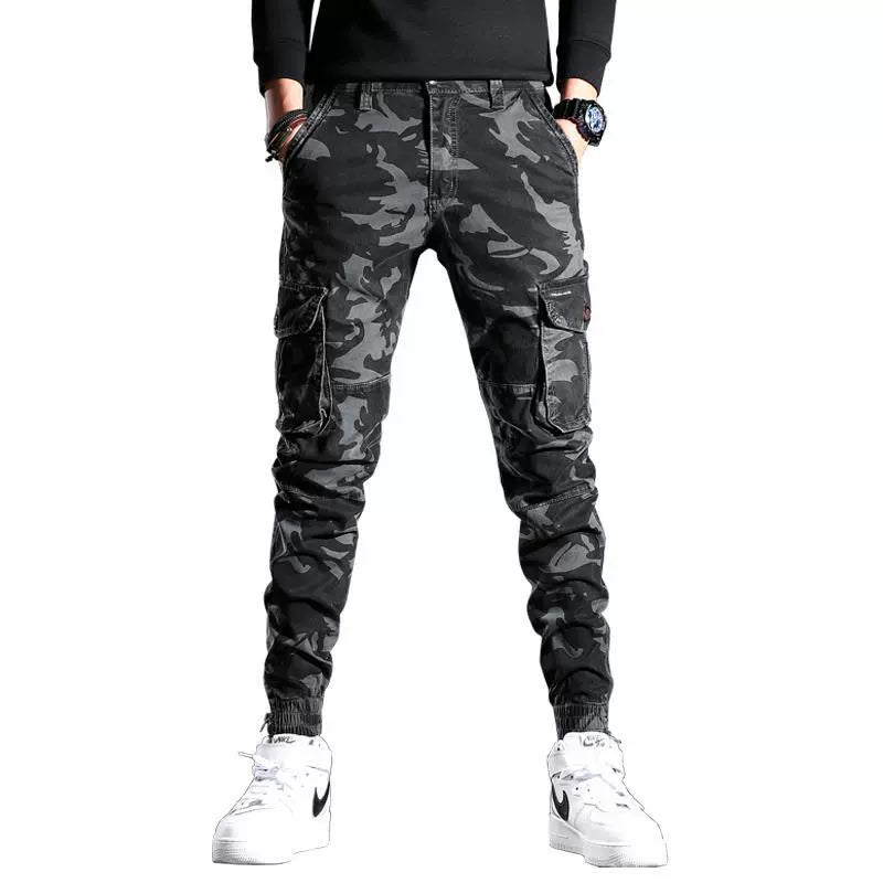 Fashion Brand Camouflage American Tactical Slim-Fit Zipper Overalls