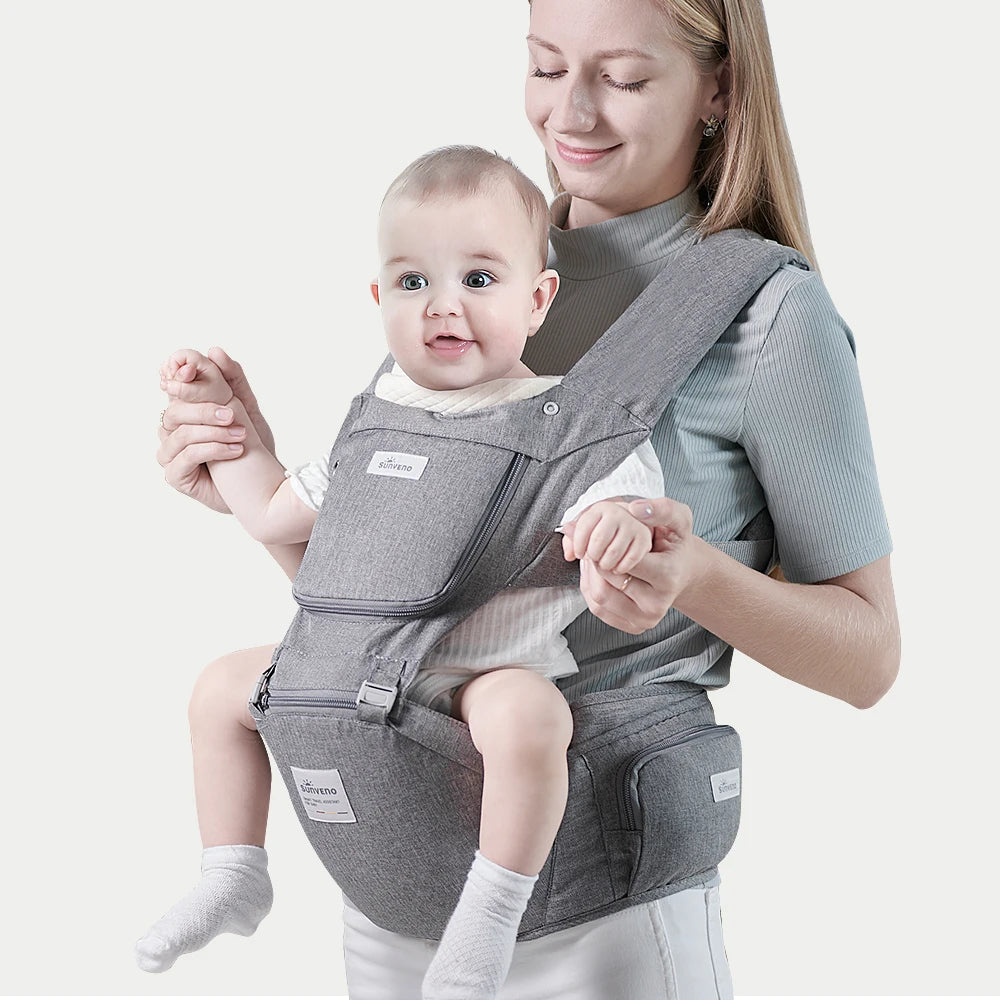 Sunveno Baby Carrier Infant Hip Seat Carrier Bebe Kangaroo Sling for Newborns Backpack Carrier Baby Travel Activity Gear