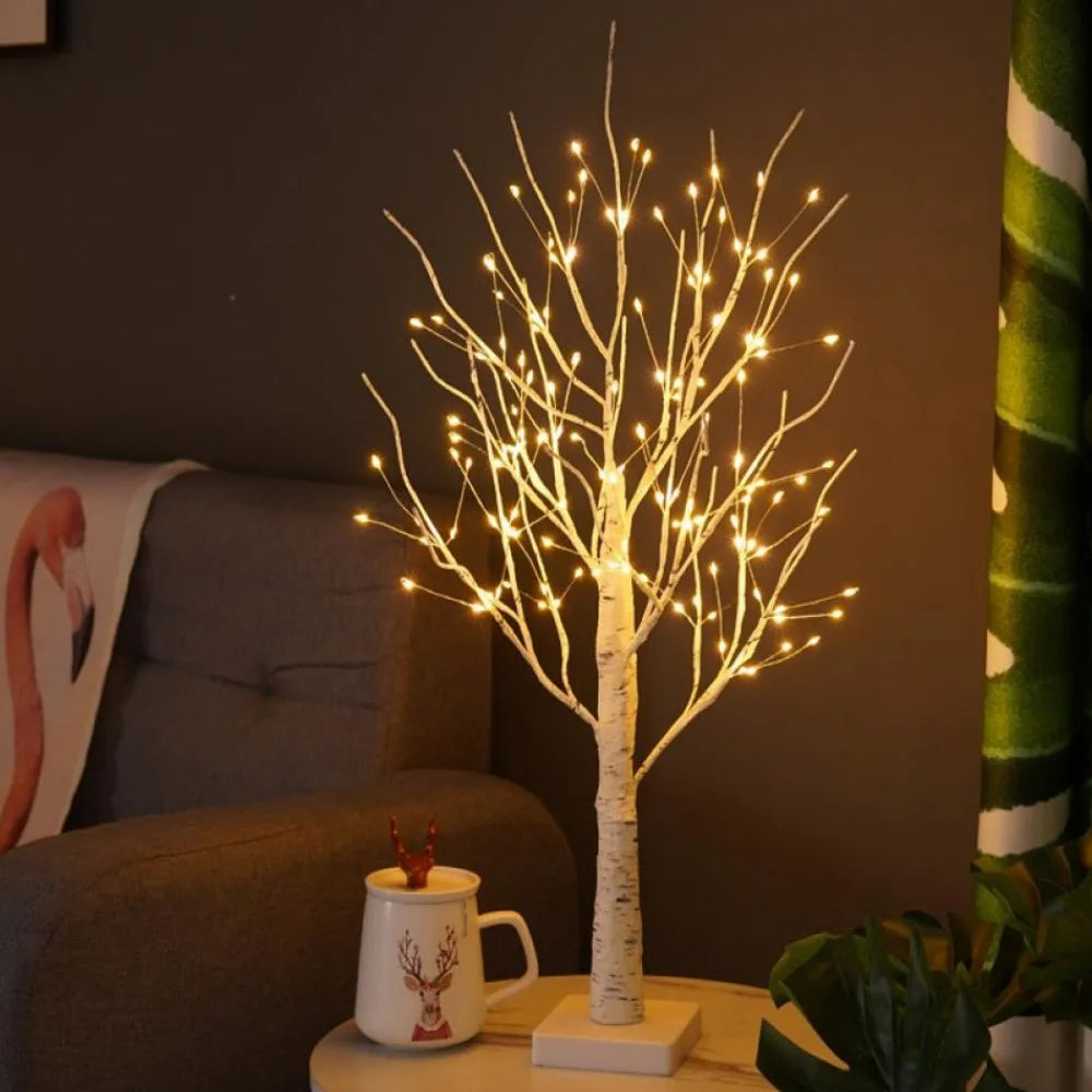 USB 144 LEDs Birch Tree Lights Glowing Branch Light Night LED Lamps Suitable for Home Bedroom Wedding Party Christmas Decoration