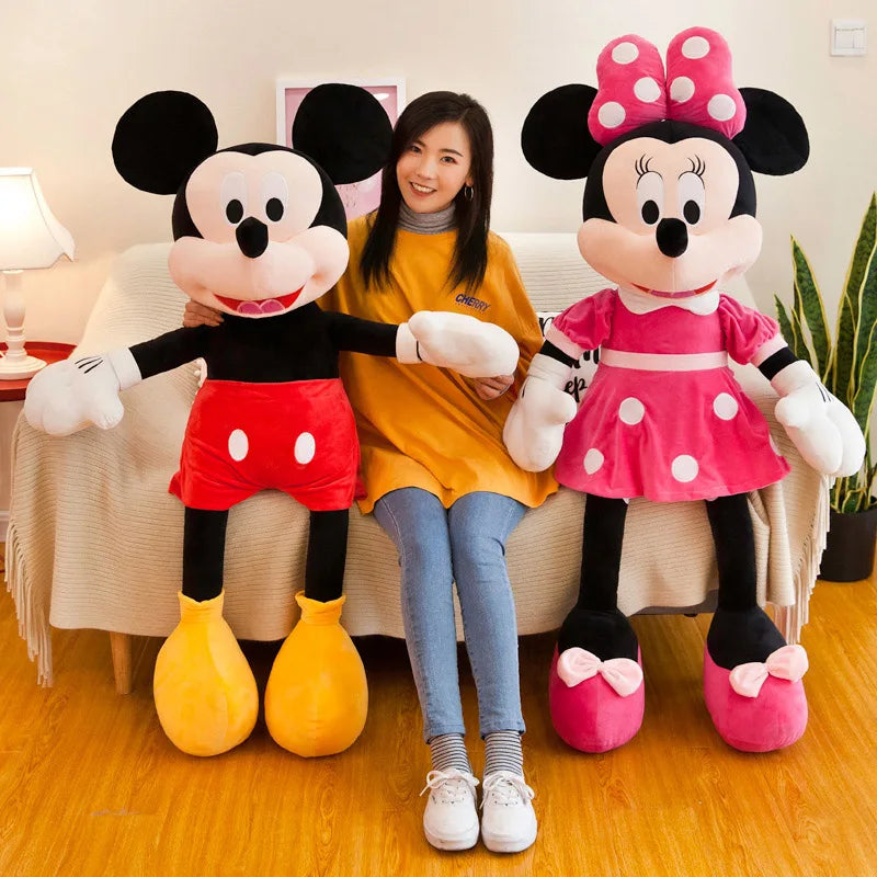 20-75CM Disney Kids Mickey Mouse Plush Toys Birthday Gift High Quality Short Plush Cute Minnie Girl Plush Toy