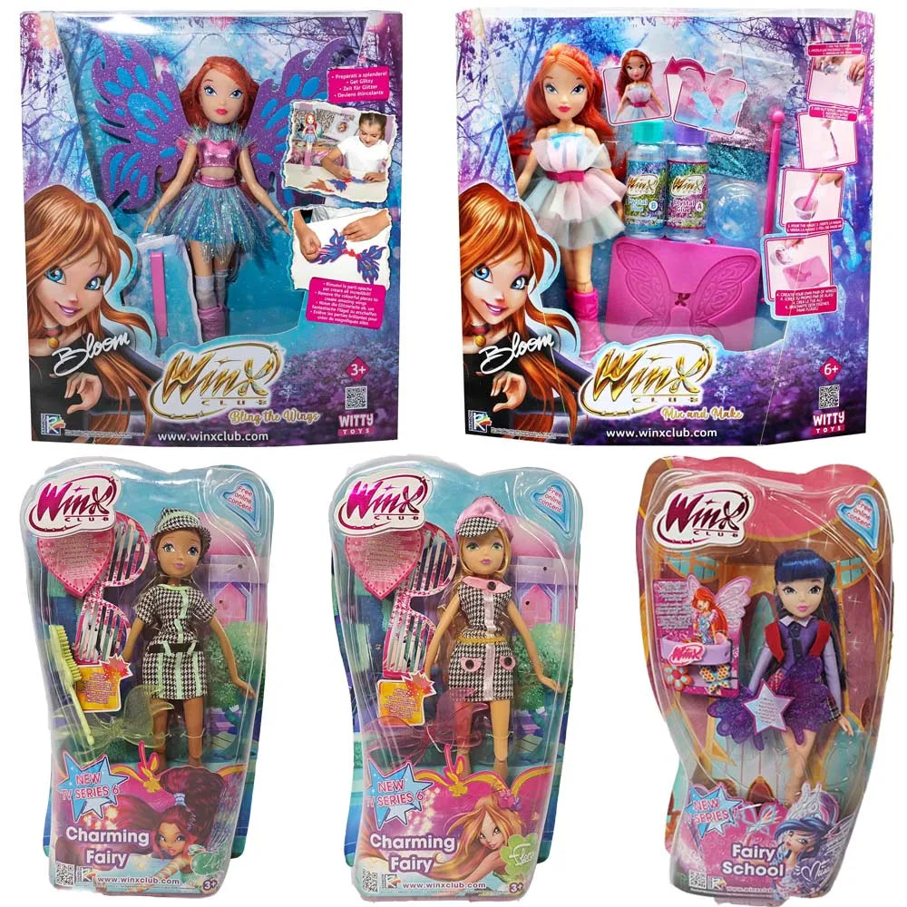 Original Rare Winx Doll Limited Edition Fashion Fairy Rainbow World of Winx Anime Action Figures Club Enchantix Doll Girls Toys