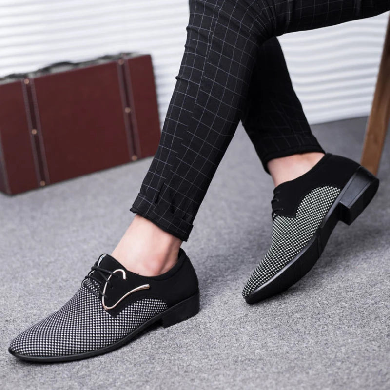 Men's Shoes Retro Classic Fashion Luxury Men Shoes Wear-resistant Non Slip Mans Footwear Anti-slip Black Shoes Zapatillas Hombre