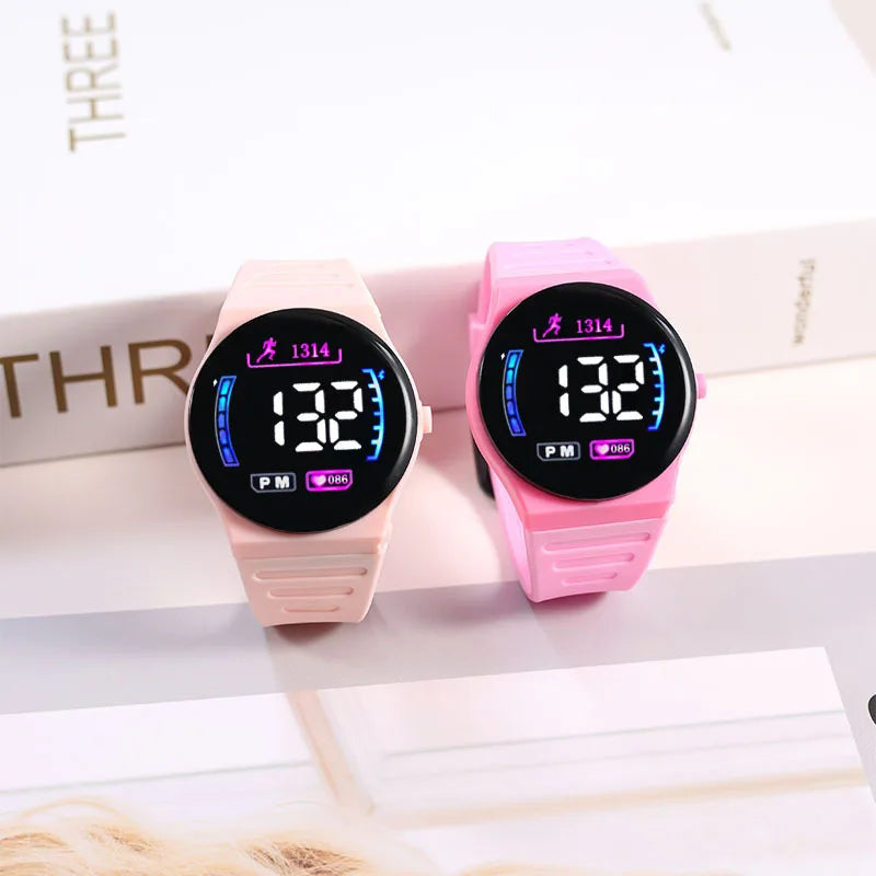 Sports Digital Children's Watch for Women free shipping Waterproof Kids Touch LED Wristwatch Girls Birthday Gift montres femmes