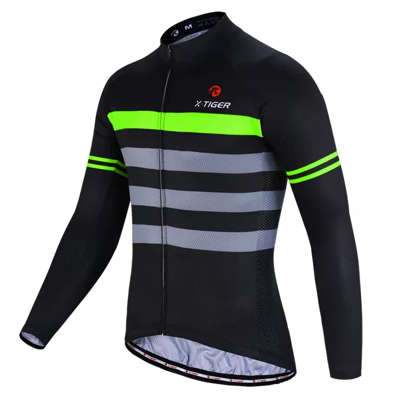 X-TIGER Autumn Long Sleeve Cycling Jersey MTB Bike Clothes Cycling Clothing Bicycle Sportwear Maillot Ropa Ciclismo