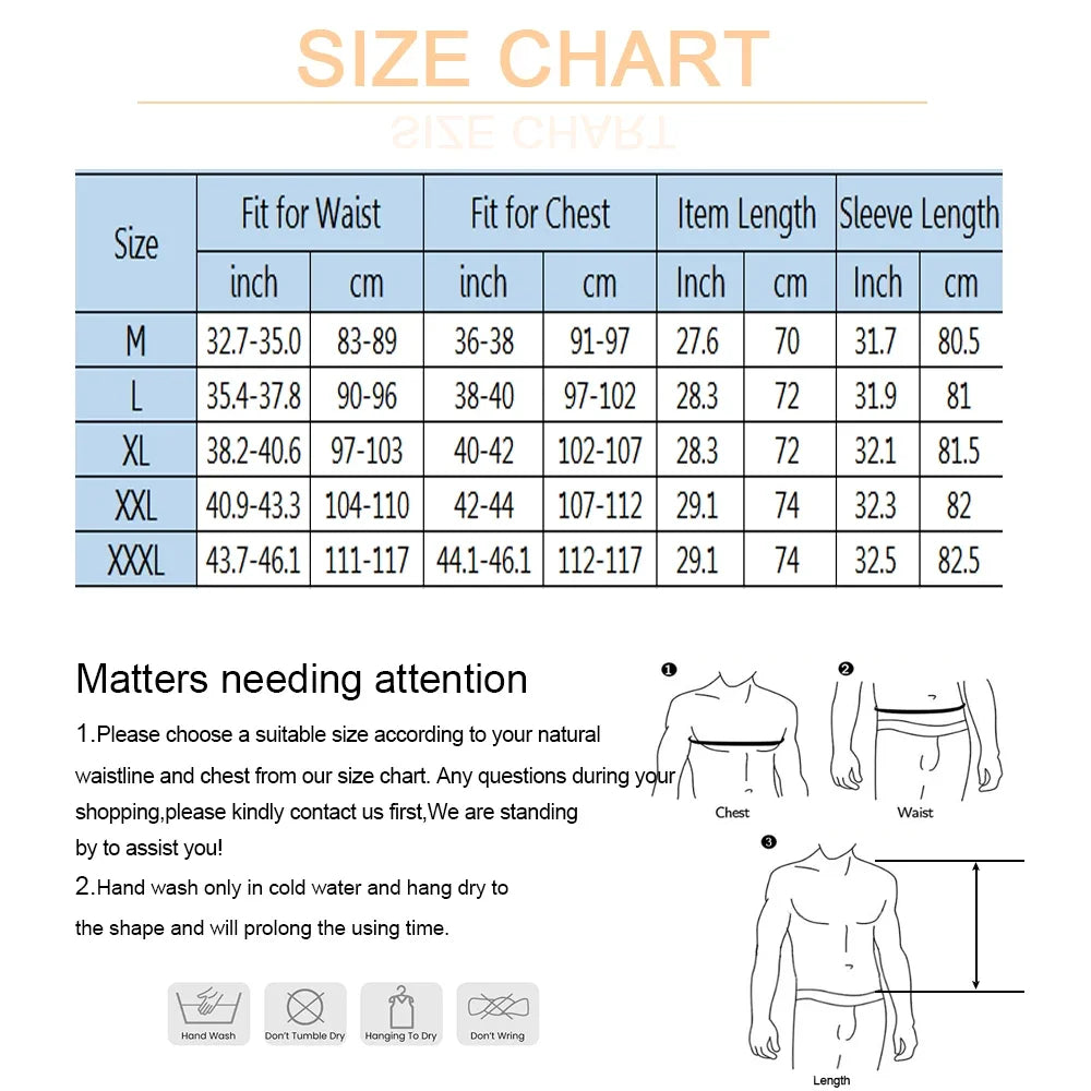 SEXYWG Sauna Jacket for Men Weight Loss Hot Sweat Body Shaper Thermal Top Fitness Workout Long Sleeves Slimming Sportwear Gym