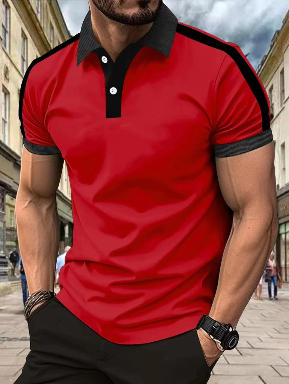 New Men's Polo Shirt Short Sleeve 3d Printed Lower Neck Buttons Polo Shirt Men Casual Street Wear 2024 Summer Mens Tops Clothes