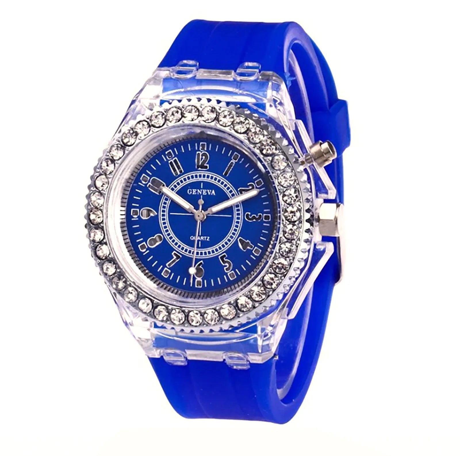 Fashion LED Sport Watches Geneva Luminous Women Quartz Watch Ladies Women Silicone Wristwatches Glowing Relojes Mujer