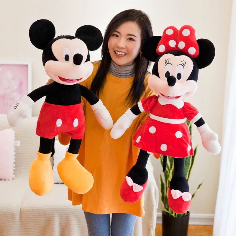 20-75CM Disney Kids Mickey Mouse Plush Toys Birthday Gift High Quality Short Plush Cute Minnie Girl Plush Toy