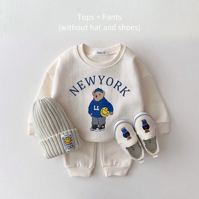 Ensemble sweat à capuche et pantalon décontracté pour bébé