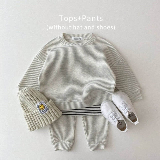 Ensembles de vêtements à tricoter en coton pour bébé