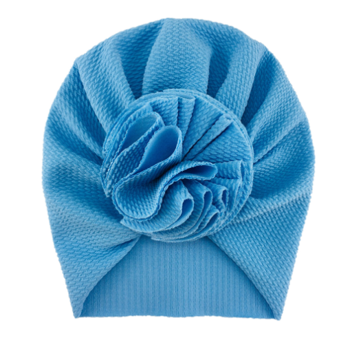 Turban bébé avec fleur