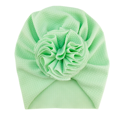 Turban bébé avec fleur