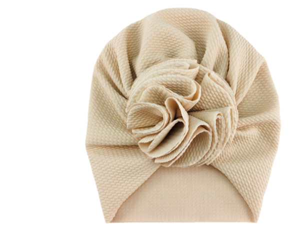 Turban bébé avec fleur