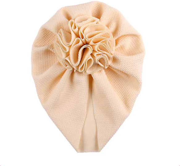 Turban bébé avec fleur