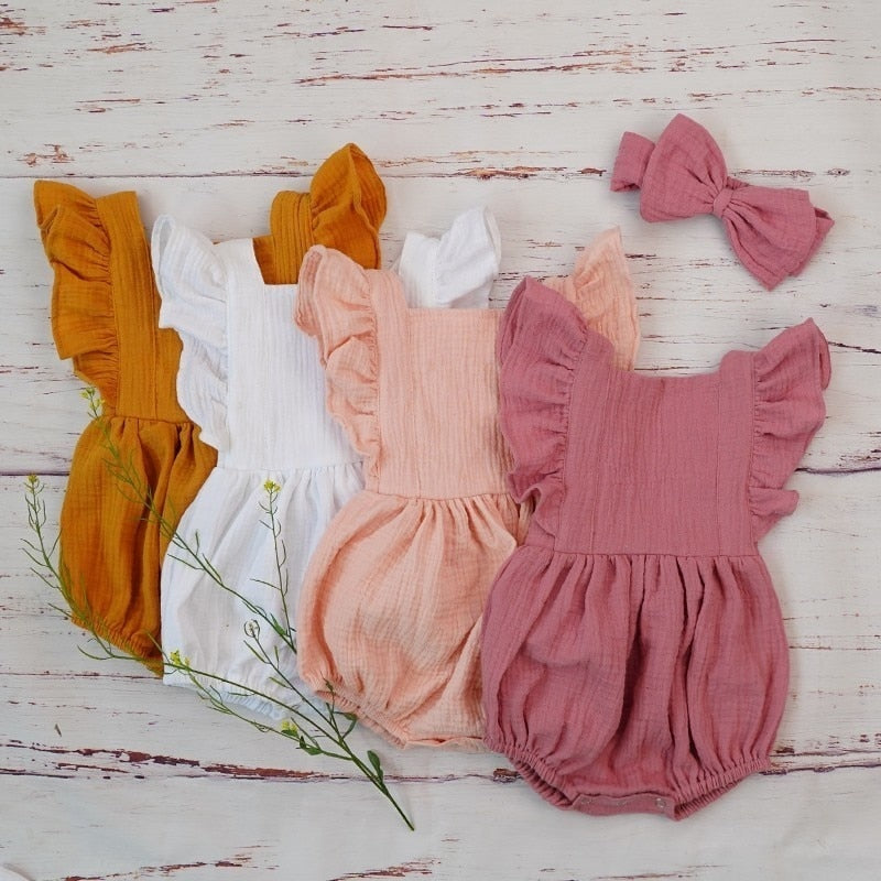 Ropa de niña de verano de algodón orgánico