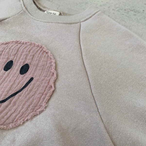 Sweat-shirt Smiley Face, barboteuse pour bébé